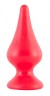 Красная анальная втулка на ножке - 11 см.