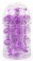 Фиолетовая насадка на фаллос с шипами и бусинами - 7 см.