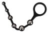 Анальная цепочка с ручкой-кольцом Bendable Silicone Beads - 25 см.