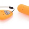 Оранжевое виброяйцо с дистанционным управлением - 7 см.