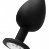 Черная анальная пробка N 91 Self Penetrating Butt Plug - 9,5 см.