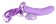 Полый фиолетовый страпон Juicy с вибрацией и выносным пультом - 21 см.