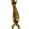 Золотистый фаллоимитатор с крупной головкой для массажа G-точки - 18 см.