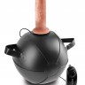 Мини-мяч с фаллической насадкой телесного цвета и вибрацией Vibrating Mini Sex Ball with 6  Dildo