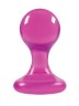 Розовая анальная пробка Luna Balls на присоске - 8,5 см.