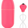 Розовое виброяйцо FUNKY EGG ON A WIRE - 7,5 см.