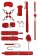 Красный игровой набор БДСМ Intermediate Bondage Kit
