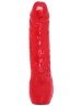 Красный гелевый фаллоимитатор с утолщением - 20,6 см.