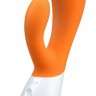 Вибромассажер Ina 2 оранжевого цвета - 20 см.
