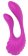 Ярко-розовый вибромассажёр Couple Secrets с дистанционным управлением - 16 см.