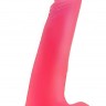 Розовый фаллоимитатор на присоске без вибрации - 17,8 см.