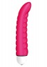 Розовый ребристый вибратор Joystick Sailor Comfort - 18 см.