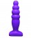 Фиолетовый анальный стимулятор Small Bubble Plug - 11 см.