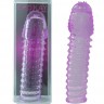 Фиолетовая насадка на пенис с пупырышками