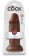 Коричневый фаллоимитатор King Cock 10  Chubby - 25 см.