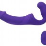 Фиолетовый безремневой вибрострапон с пультом - 21,5 см.