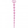 Розовая анальная цепочка из 10 звеньев ANAL JUGGLING BALL SILICONE - 33,6 см.