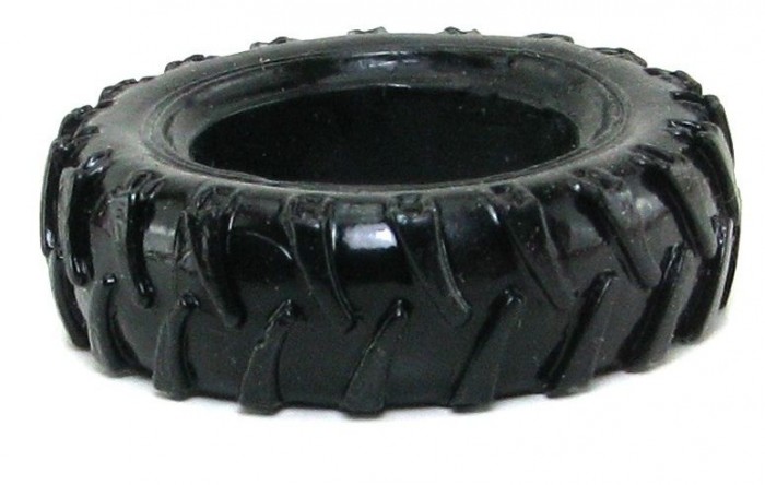 Чёрное тонкое эрекционное кольцо Treads Mens Ring Thin
