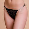 Трусики-стринги Candice с бахромой из стразов