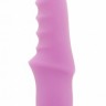 Розовый вибратор Scallop Bullet Pink с рёбрышками - 14 см.