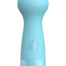 Голубой вибромассажер CARA SMALL WAND BLUE - 14 см.