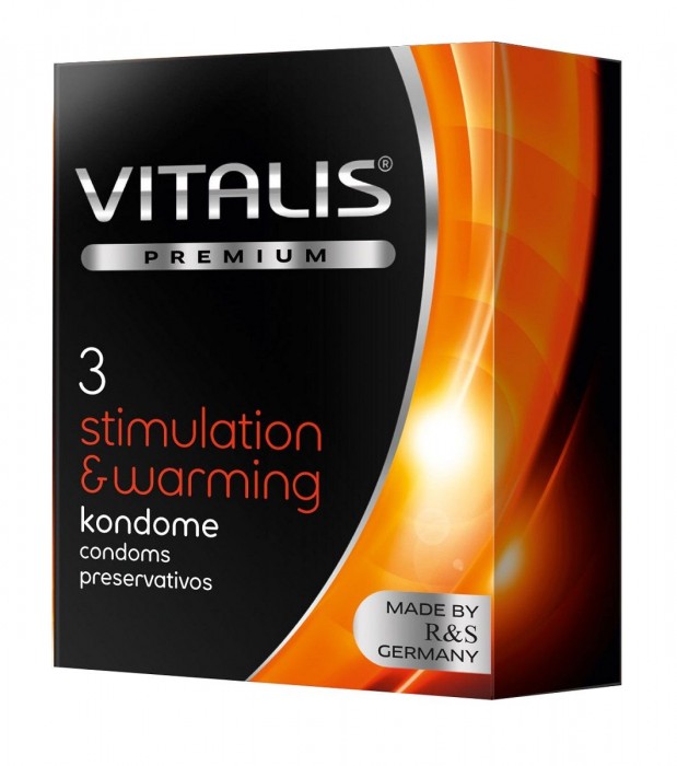 Презервативы VITALIS PREMIUM stimulation   warming с согревающим эффектом - 3 шт.