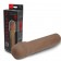 Коричневая насадка-удлинитель CyberSkin 1.5 inch Transformer Penis Extension Dark - 19 см.