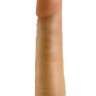Телесный фаллос-насадка для трусиков с плугом - 17,5 см.