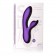 Фиолетовый вибромассажер с лепестком для стимуляции клитора Silhouette S19
