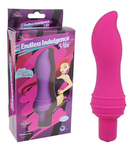 Розовый рельефный вибростимулятор Endless Indulgence Vibe - 12 см.
