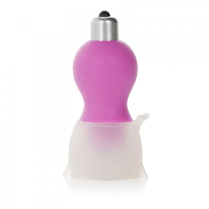 Розовый вибромассажер с замораживающейся насадкой Foreplay Ice Chill Massagers