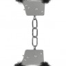 Пушистые чёрные наручники OUCH! Black