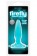 Голубая анальная пробка, светящаяся в темноте, Firefly Pleasure Plug Mini - 8,1 см.