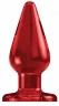 Красный анальный стимулятор Bottom Line 6  Model 2 Acrylic Red - 15,5 см.