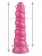 Розовая витая анальная втулка - 25 см.