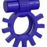 Синее перезаряжаемое эрекционное виброкольцо Super Ring