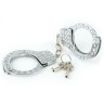 Металлические наручники Fancy Cuffs с прозрачными кристаллами