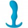 Голубая анальная пробка Mood Naughty 2 для ношения - 11,4 см.