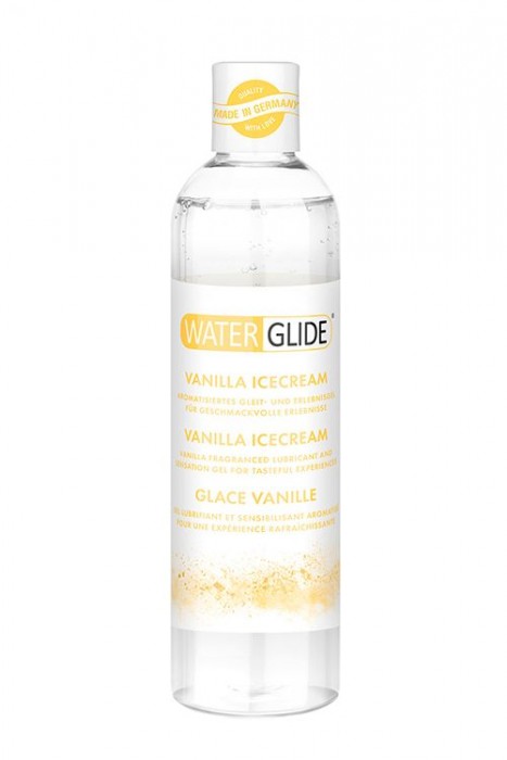 Лубрикант на водной основе с ароматом ванильного мороженого WATERGLIDE VANILLA ICECREAM - 300 мл.