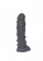 Тёмно-серый фаллоимитатор  Троллик  с крупными шишечками - 27 см.