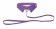 Фиолетовый кожаный воротник с поводком Purple OUCH!