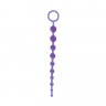 Фиолетовая анальная цепочка с 10 шариками JAMMY JELLY ANAL 10 BEADS - 32 см.