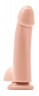 Телесный гладкий фаллоимитатор на присоске с мошонкой Smooth 5 Inch Dildo - 17 см.