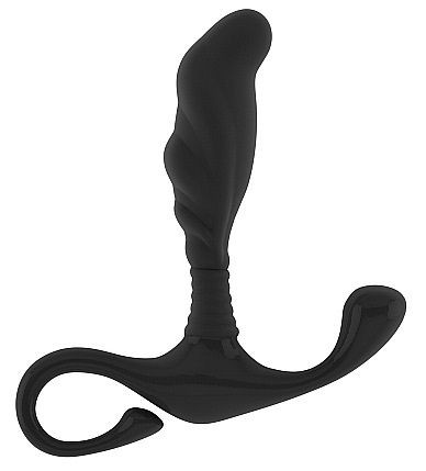 Чёрный анальный массажер простаты Prostate Massager No.27 - 12,5 см.