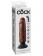 Коричневый вибратор 6  Vibrating Cock - 17,8 см.