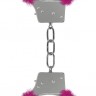 Пушистые розовые наручники OUCH! Pink