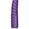 Фиолетовый вибратор с рёбрышками ChrisCross Comfort - 18 см.