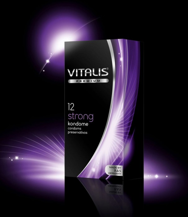 Презервативы с утолщённой стенкой VITALIS premium №12 Strong - 12 шт.