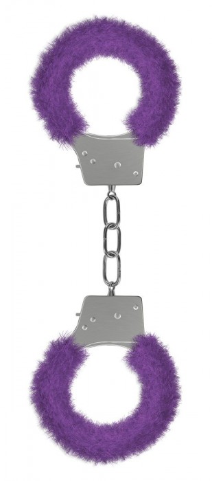 Пушистые фиолетовые наручники OUCH! Purple