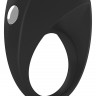 Чёрное эрекционное кольцо B6 с вибрацией
